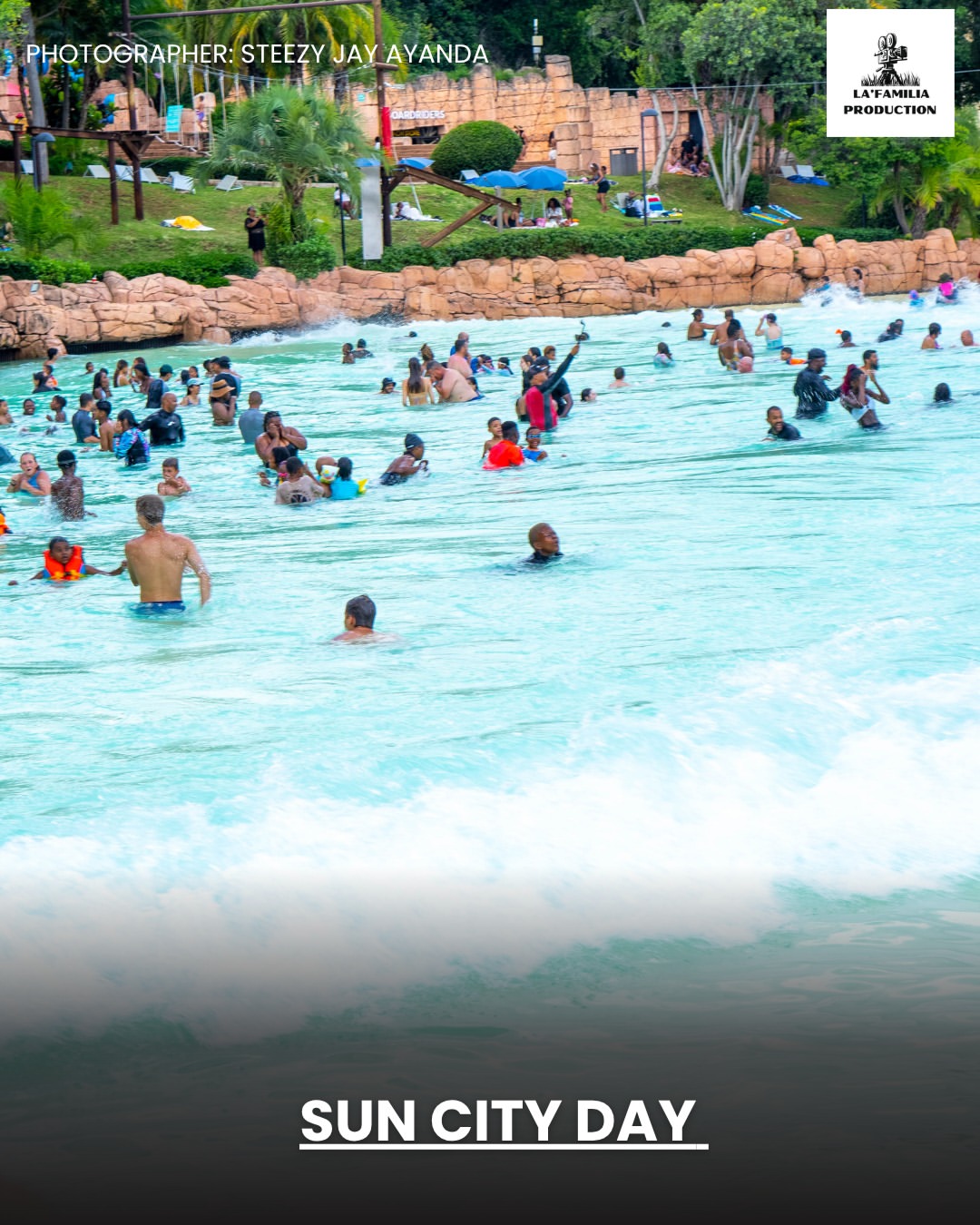 Wave pool crowd